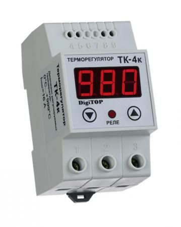 Терморегулятор DIGITOP ТК-4к термопара ТХА креплением на DIN-рейку