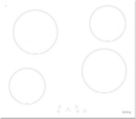 Варочная панель электрическая Korting HK 60001 BW белый