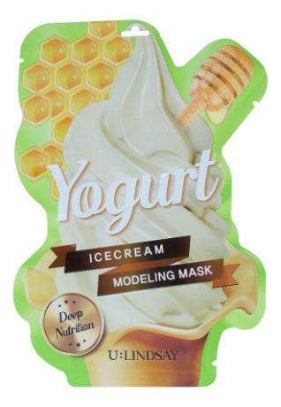 Моделирующая тканевая маска для лица с ароматом йогурта Yogurt Ice Cream Modeling Mask 50г + 5г