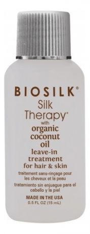 Несмываемое средство с кокосовым маслом для волос и кожи BioSilk Organic Coconut Leave-In Treatment For Hair & Skin: Несмываемое средство 15мл