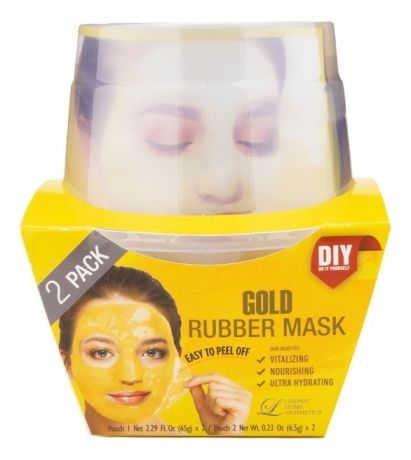Альгинатная маска для лица c коллоидным золотом Gold Rubber Mask (пудра 2шт + активатор 2шт)