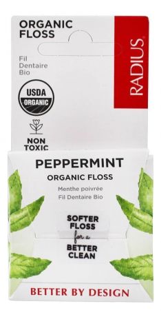 Зубная нить Organic Floss Peppermint 50м (перечная мята)