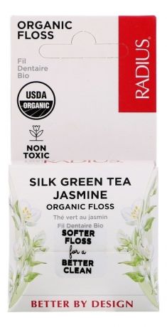 Зубная нить Organic Floss Silk Green Tea Jasmine 30м (зеленый чай, жасмин)