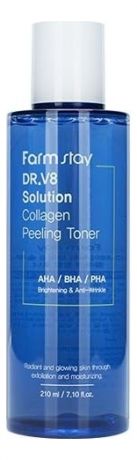 Тонер для лица с коллагеном DR.V8 Solution Collagen Peeling Toner 210мл
