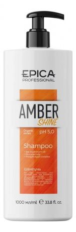 Шампунь для восстановления и питания волос с облепиховым маслом Amber Shine Organic Shampoo: Шампунь 1000мл