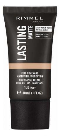 Матовый тональный крем Lasting Matte Full Coverage Mattifying Foundation 30мл: 100 Ivory