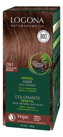 Растительная краска для волос Herbal Hair Colour 091 Chocolate Brown 100г