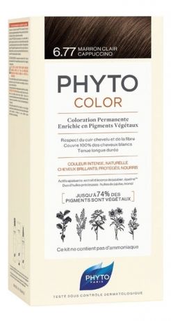 Краска для волос Phyto Color: 6.77 Светлый каштан-капучино