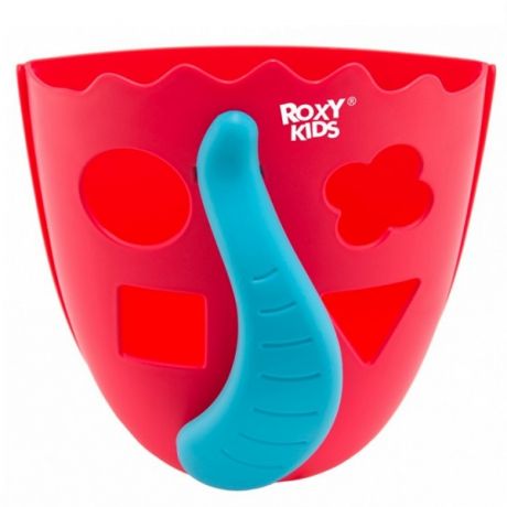 ROXY-KIDS RTH-001R Органайзер-сортер DINO для игрушек и банных принадлежностей, коралловый