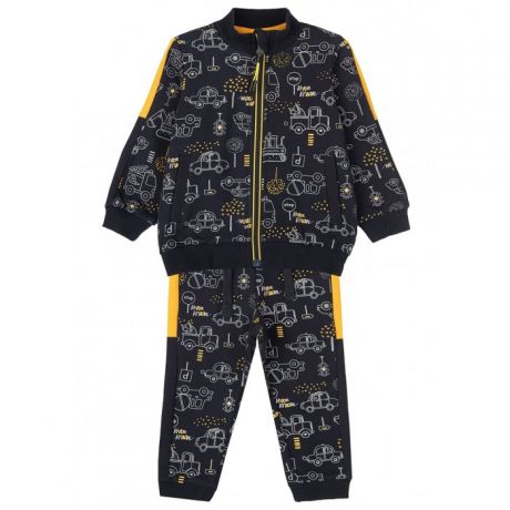 Комплекты детской одежды Playtoday Комплект: толстовка и брюки Car collection baby boys