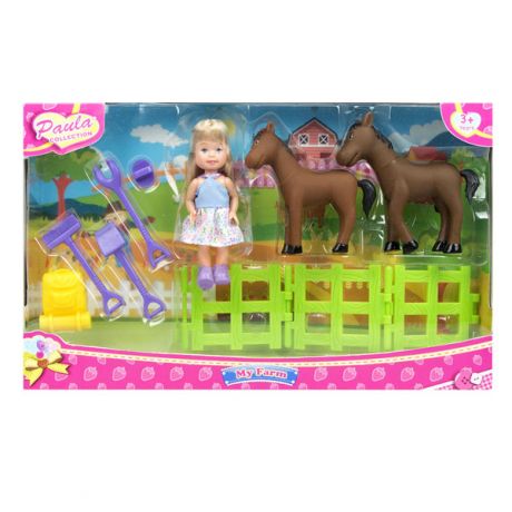 Paula MC23602c Игровой набор "В деревне" с лошадьми