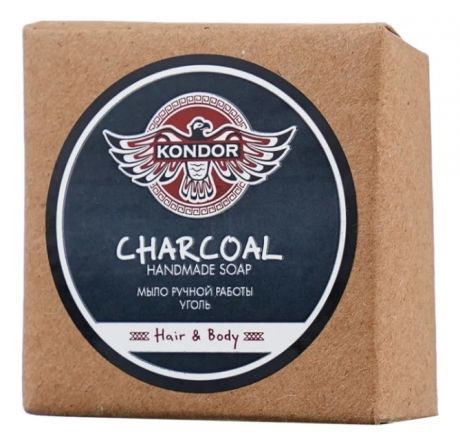 Мыло ручной работы Hair & Body Charcoal 130г (уголь)