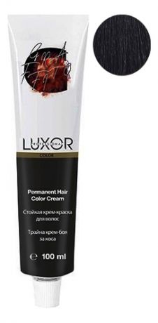 Стойкая крем-краска для волос с протеинами пшеницы Luxor Color Permanent Hair Color Cream 100мл: 1.0 Черный