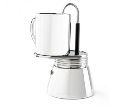 Комплект кофеварка с кружкой GSI GSI 4 Cup Mini Espresso серебристый 280МЛ