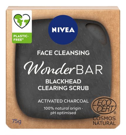 Мыло-скраб для умывания WonderBar Face Cleansing Blackhead Clearing Scrub 75г