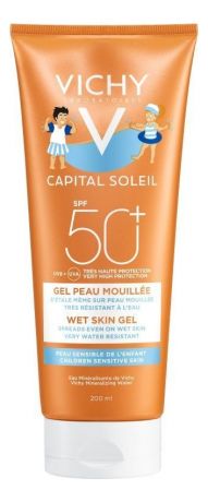 Солнцезащитная эмульсия для лица и тела Capital Soleil Gel Peau Mouillee SPF50+ 200мл