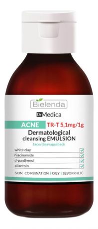 Дерматологическая эмульсия для лица Dr Medica Acne Dermatological Cleansing Emulsion 250мл