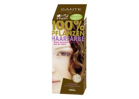 Косметика для мамы Sante Растительная краска для волос Терра тёмно-русый 100 г