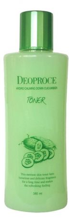 Успокаивающий тонер для лица с экстрактом огурца Hydro Calming Down Cucumber Toner 380мл