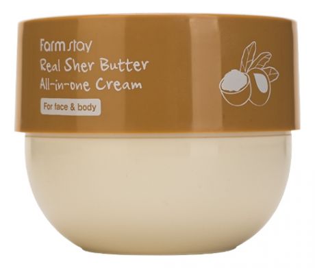 Универсальный питательный крем для лица и тела с маслом ши Real Shea Butter All-In-One Cream 300мл