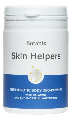 Антигидрозная део-пудра для тела с каламином и антибактериальными компонентами Botanix Skin Helpers: Пудра 50г