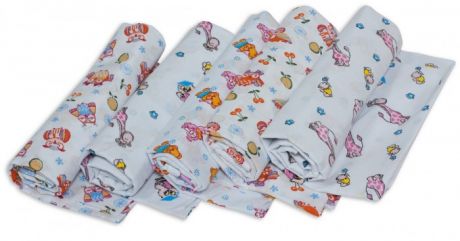 Пеленки Чудо-чадо для новорожденных ситцевая Ассорти 5 шт.