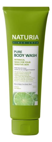 Гель для душа Мята и лайм Naturia Pure Body Wash Wild Mint & Lime: Гель 100мл