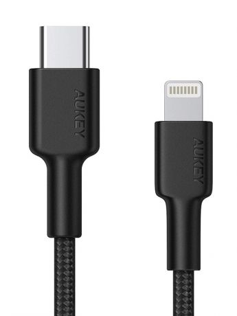 Аксессуар Aukey Braided Nylon MFi USB-C - Lightning 2m Black CB-CL2