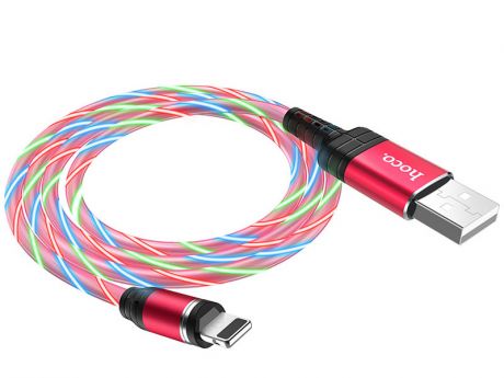 Аксессуар Hoco U90 Ingenious Streamer USB - Lightning 1m Red 6931474730015