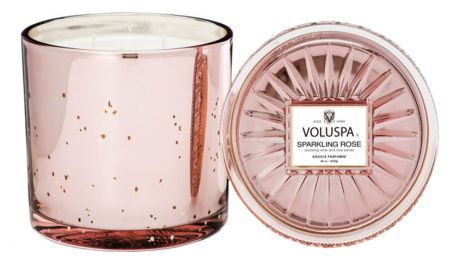 Ароматическая свеча Sparkling Rose (Игристое розе): свеча в большой стеклянной банке 1000г