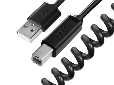 Аксессуар GCR USB 2.0 AM - BM 5m Black Black GCR-UPC0M-AA2S-2.0m