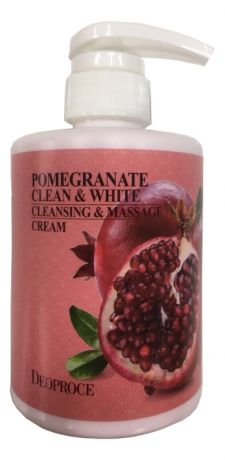 Очищающий крем для тела массажный с экстрактом граната Pomegranate Clean & White Cleansing & Massage Cream 450мл
