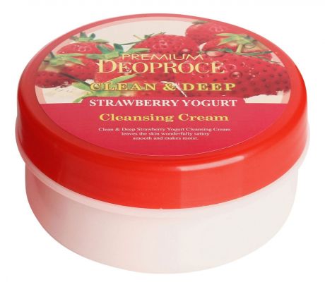 Очищающий крем для лица с экстрактом клубники Premium Clean & Deep Strawberry Yogurt Cleansing Cream 300г