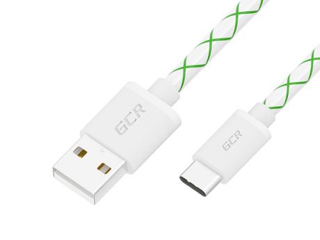 Аксессуар GCR USB Type-C 5.0m White-Green GCR-53509