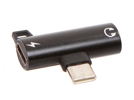 Аксессуар GCR USB Type-C - 3.5mm Mini Jack + USB Type-C Black GCR-53598
