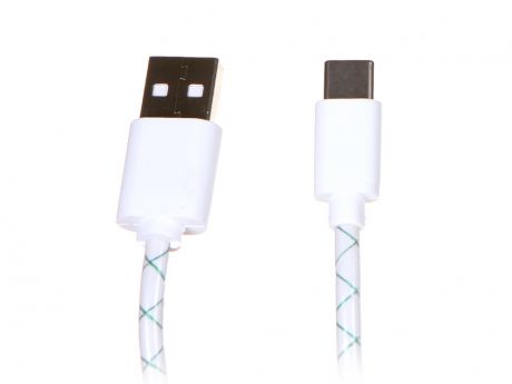 Аксессуар GCR USB Type-C 3.0m White-Green GCR-53508