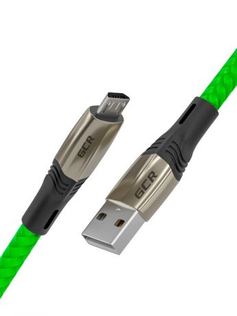 Аксессуар GCR Mercedes USB - MicroUSB 1.2m Green Nylon GCR-51951