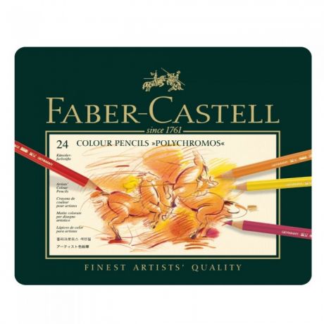Карандаши, восковые мелки, пастель Faber-Castell Карандаши цветные художественные Polychromos 24 шт.