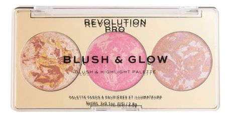 Палетка для макияжа 3 в 1 Blush & Glow 2,8г: Rose Glow