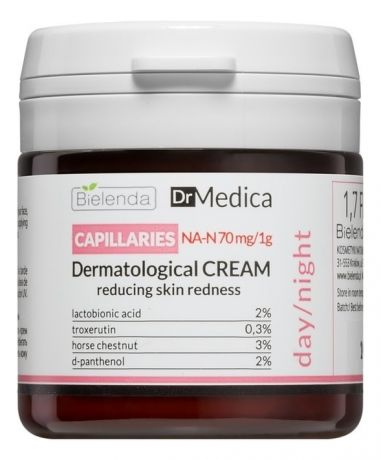 Дерматологический крем для лица уменьшающий покраснения Dr Medica Capillary Dermatological Redness Reducing Cream 50мл