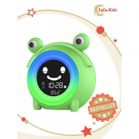 Часы LaLa-Kids Будильник электронный Лягушонок с ночником и тренировкой сна