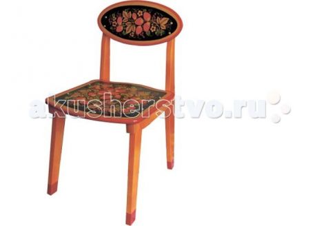 Детские столы и стулья Хохлома Стул детский с хохломской росписью Ягоды