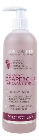 Ламинирующий концентрат для защиты волос Protect Line Laminating Grape & Chia Hair Concentrate 330мл
