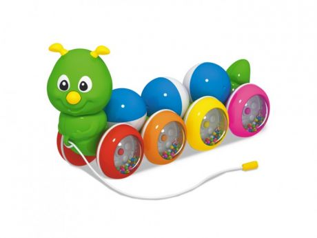 Каталки-игрушки Стеллар на веревочке Гусеница с шариками 25.5х10х13 см
