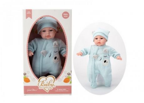 Куклы и одежда для кукол Junfa Кукла Baby So Lovely пупс в костюмчике и шапочке 35 см