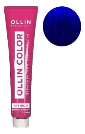 Перманентная крем-краска для волос Ollin Color Fashion 60мл: Экстра-интенсивный синий