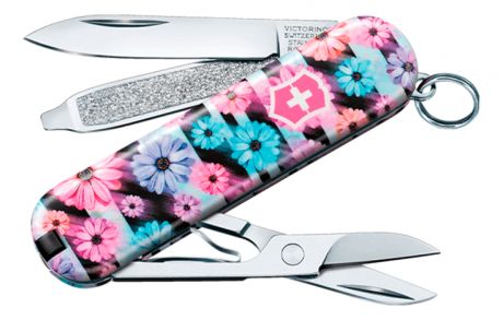 Нож-брелок Classic Dynamic Floral 58мм, 7 функций 0.6223.L2107