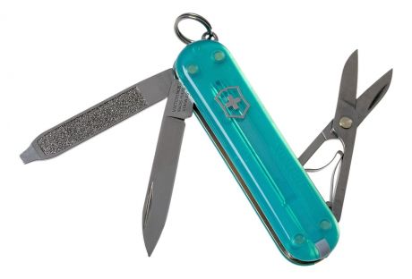 Нож-брелок Classic SD Colors Tropical Surf 58мм, 7 функций 0.6223.T24G