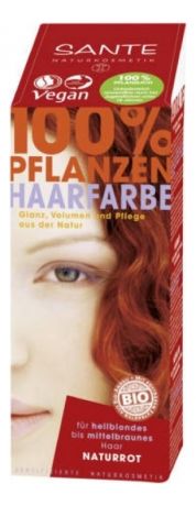 Растительная краска для волос 100% Pflanzen-Haarfarbe 100мл: Naturrot