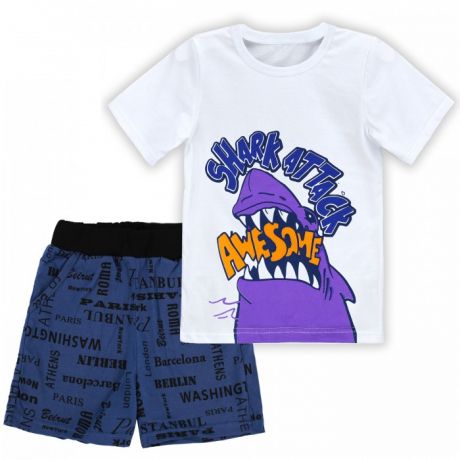 Комплекты детской одежды Babycollection Костюм Нападение акулы (футболка, шорты)